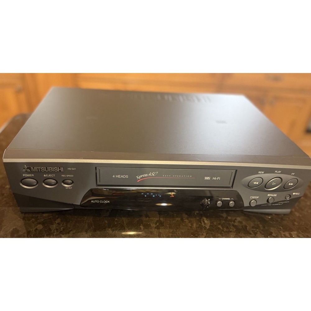 Mitsubishi HS-G21 VCR VHS Player Xpress 450 4-Head Hi-Fi Stereo - Tested